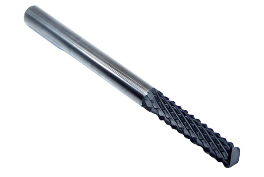 2120-2500V4100D Kyocera 1/4" Carbide Diamond Cut Router Burr Up Cut Drill Point CVD Coated 0.2500" Diameter 1.000" Flute 3.0" Length 0.250" Shank