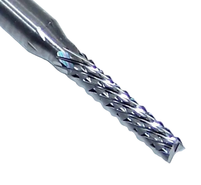 2121-0787.354F Kyocera 2.00mm Carbide Diamond Cut Router Burr Down Cut Fishtail 0.0787" Diameter 0.354" Flute 1.50" Length 0.1181" Shank