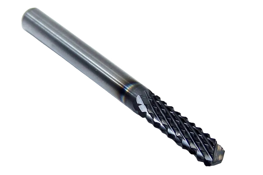 2120-2500D3750D Kyocera 1/4" Carbide Diamond Cut Router Burr Up Cut Drill Point DLC Coated 0.2500" Diameter 0.750" Flute 2.5" Length 0.25" Shank