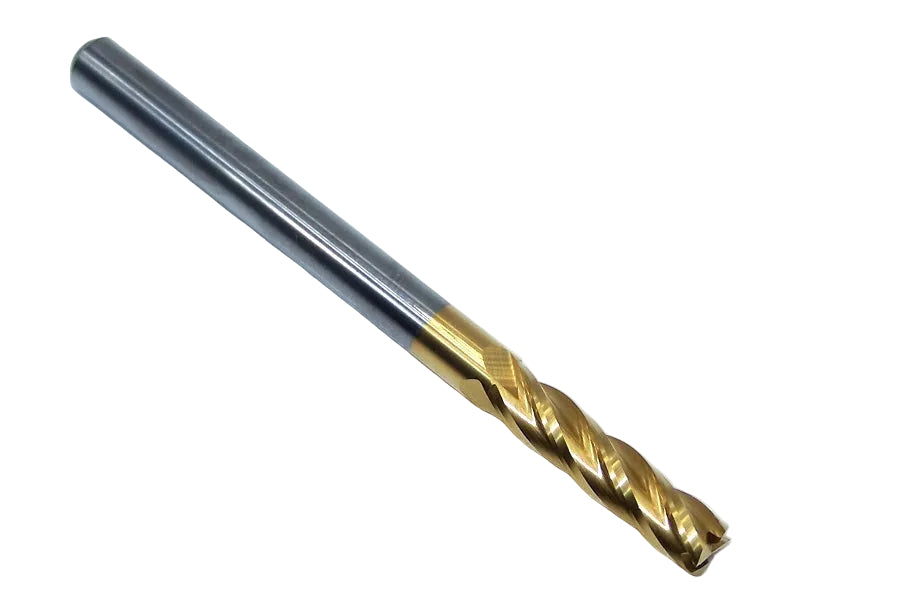 215-001013 Monster Tool 3/16" Carbide 4 Flute End Mill Long Length TiN Coated .1875" Diameter 0.750" Flute 2.50" Length 0.187" Shank GWS Tool Group