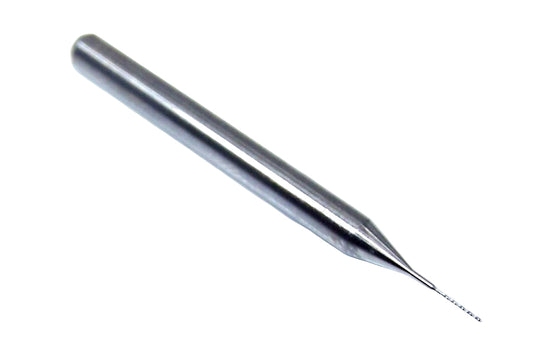 225-0100.150 Kyocera #87 Carbide 2 Flute Drill PCB Type .0100" Diameter 0.150" Flute 1.5" Length 0.125" Shank 130° Point