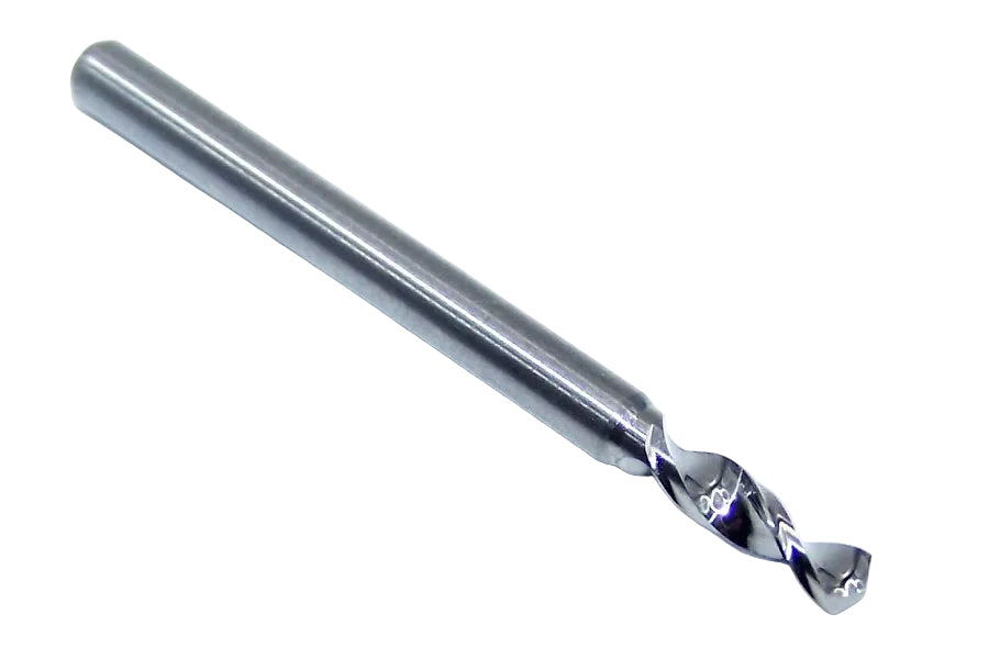 226-1020.400 Kyocera 2.59mm Carbide Drill 2 FLUTE 0.1020" Diameter 0.400" Flute 1.5" Length 0.1181" Shank 130° Point