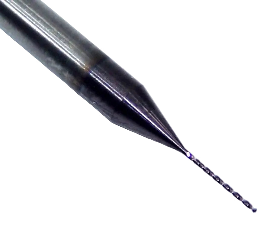 226-0134L225 Kyocera 0.34mm Carbide Drill 2 Flute ALTiN Coated 0.0134" Diameter 0.225" Flute 1.50" Length 0.1181" Shank 130° Point