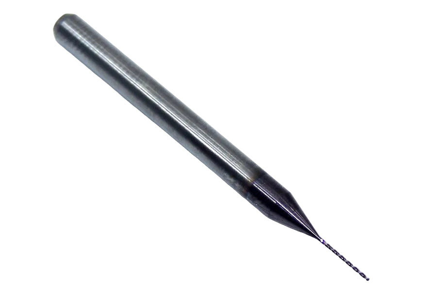 226-0134L225 Kyocera 0.34mm Carbide Drill 2 Flute ALTiN Coated 0.0134" Diameter 0.225" Flute 1.50" Length 0.1181" Shank 130° Point