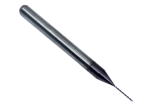 226-0134L225 Kyocera 0.34mm Carbide Drill 2 Flute ALTiN Coated 0.0134" Diameter 0.225" Flute 1.50" Length 0.1181" Shank 130° Point