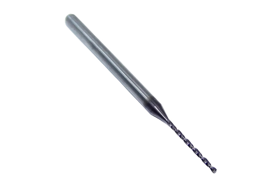 226-0394L591 Kyocera 1.00mm Carbide Drill 2 Flute ALTiN Coated 0.0394" Diameter 0.591" Flute 2.00" Length 0.1181" Shank 130° Point