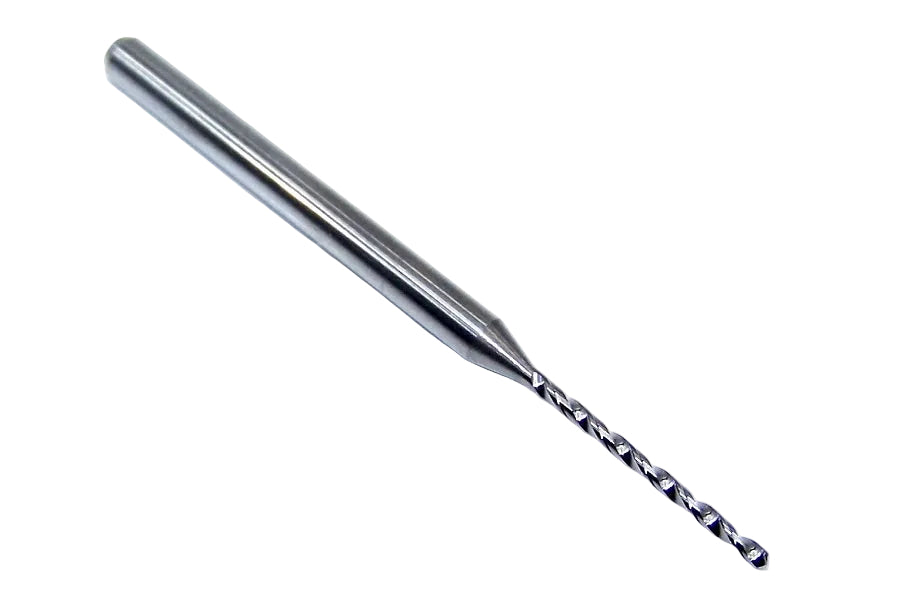 226-0453.670 Kyocera 1.15mm Carbide Drill 2 Flute Long Flute 0.0453" Diameter 0.670" Flute 2.00" Length 0.1181" Shank 130° Point