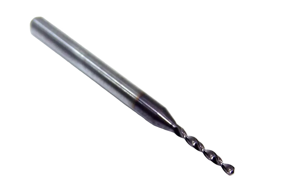 226-0516L400 Kyocera 1.31mm Carbide Drill 2 FLUTE ALTiN Coated 0.0516" Diameter 0.400" Flute 1.50" Length 0.1181" Shank 130° Point