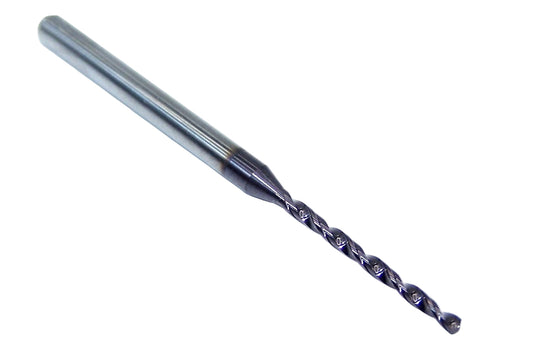 226-0610L788 Kyocera 1.55mm Carbide Drill 2 Flute ALTiN Coated 0.0610" Diameter 0.788" Flute 2" Length 0.1181" Shank 130° Point