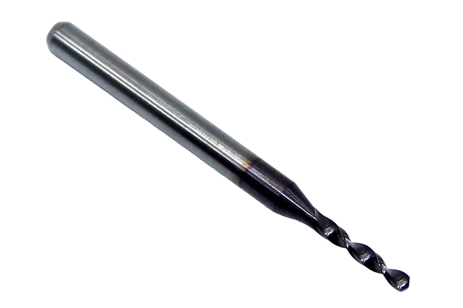 226-0614L400 Kyocera 1.56mm Carbide Drill 2 FLUTE ALTiN Coated 0.0614" Diameter 0.400" Flute 1.5" Length 0.1181" Shank 130° Point
