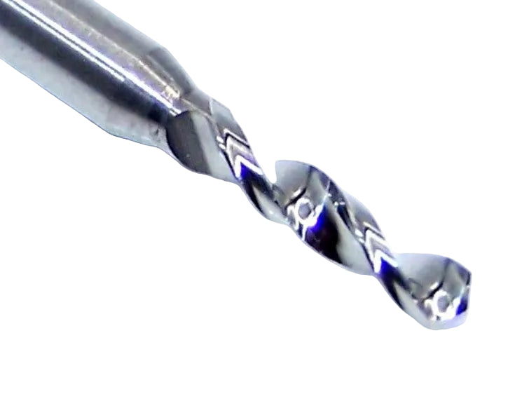 226-0831.400 Kyocera 2.11mm Carbide Drill 2 FLUTE 0.0831" Diameter 0.400" Flute 1.50" Length 0.1181" Shank 130° Point