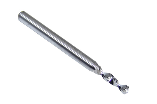 226-0917.400 Kyocera 2.33mm Carbide Drill 2 Flute 0.0917" Diameter 0.400" Flute 1.5" Length 0.1181" Shank 130° Point