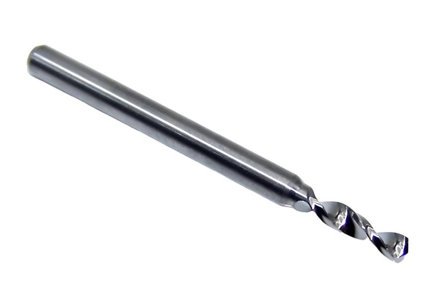 226-1126.400 Kyocera 2.86mm Carbide Drill 2 FLUTE 0.1126" Diameter 0.400" Flute 1.50" Length 0.1181" Shank 130° Point