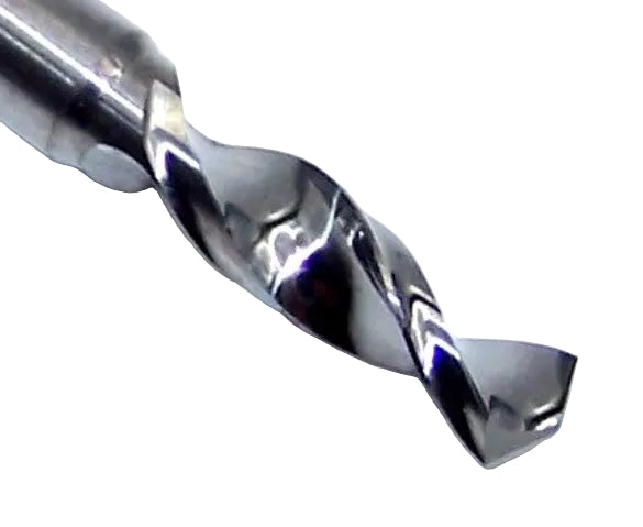 226-1059.400 Kyocera 2.69mm Carbide Drill 2 FLUTE 0.1059" Diameter 0.400" Flute 1.50" Length 0.1181" Shank 130° Point