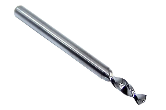 226-1059.400 Kyocera 2.69mm Carbide Drill 2 FLUTE 0.1059" Diameter 0.400" Flute 1.50" Length 0.1181" Shank 130° Point