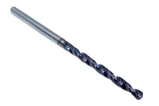 226-1102L1323 Kyocera 2.80mm Carbide Drill 2 FLUTE ALTiN Coated 0.1102" Diameter 1.323" Flute 2.36" Length 0.1181" Shank 130° Point