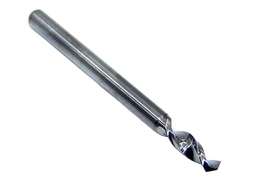 226-1106.400 Kyocera 2.81mm Carbide Drill 2 FLUTE 0.1106" Diameter 0.400" Flute 1.50" Length 0.1181" Shank 130° Point