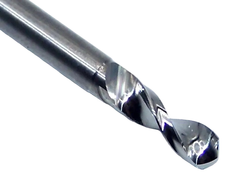 226-1138.400 Kyocera 2.89mm Carbide Drill 2 FLUTE 0.1138" Diameter 0.400" Flute 1.5" Length 0.1181" Shank 130° Point