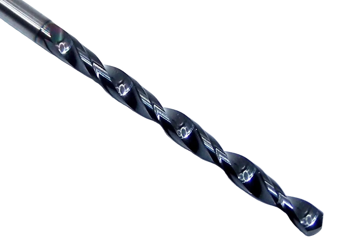 226-1161L1417 Kyocera 2.95mm Carbide Drill 2 FLUTE ALTiN Coated 0.1161" Diameter 0.1417" Flute 2.3622" Length 0.1181" Shank 130° Point