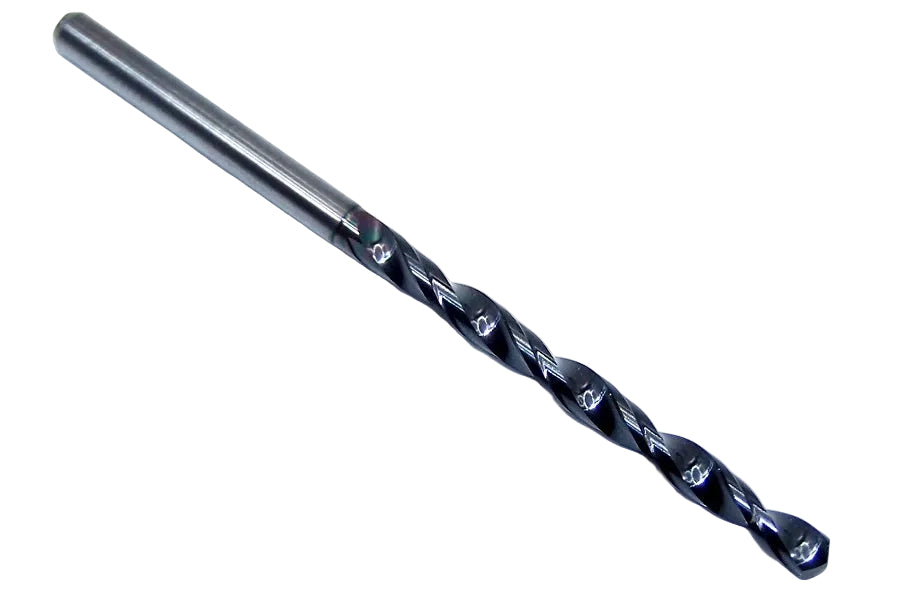226-1161L1417 Kyocera 2.95mm Carbide Drill 2 FLUTE ALTiN Coated 0.1161" Diameter 0.1417" Flute 2.3622" Length 0.1181" Shank 130° Point