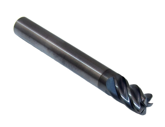 27825004B MAFORD 1/4" Carbide 5 Flute End Mill .030" Radius .2500" Diameter .375" Flute 200" Length .250" Shank (37002)