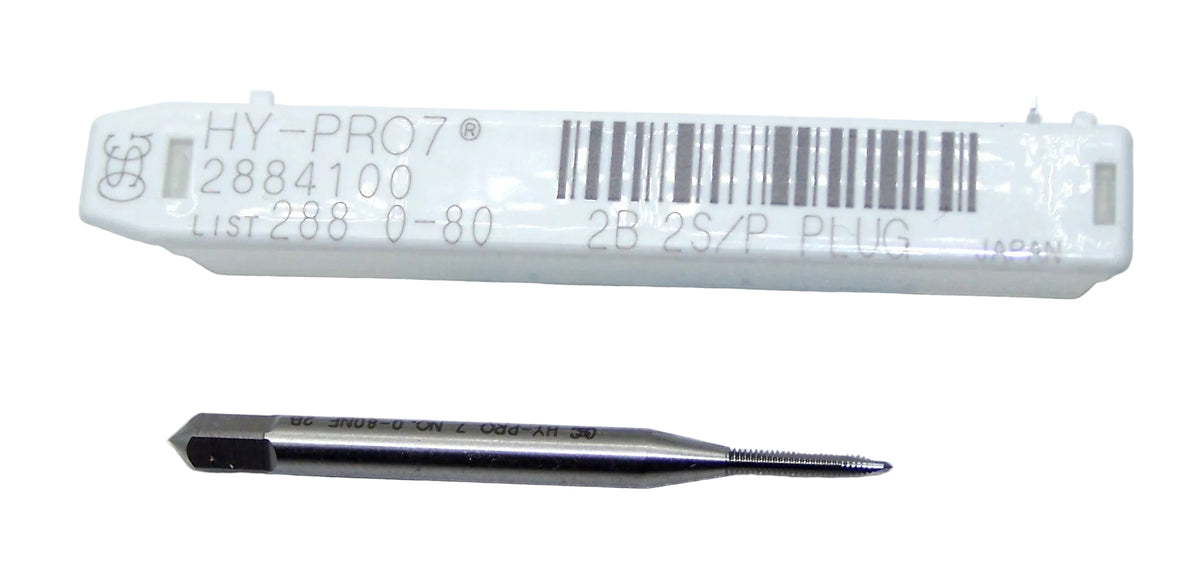2884100 OSG 0-80 Plug Cut Tap 2 Flute 2B 5P Bright HY-PRO 7