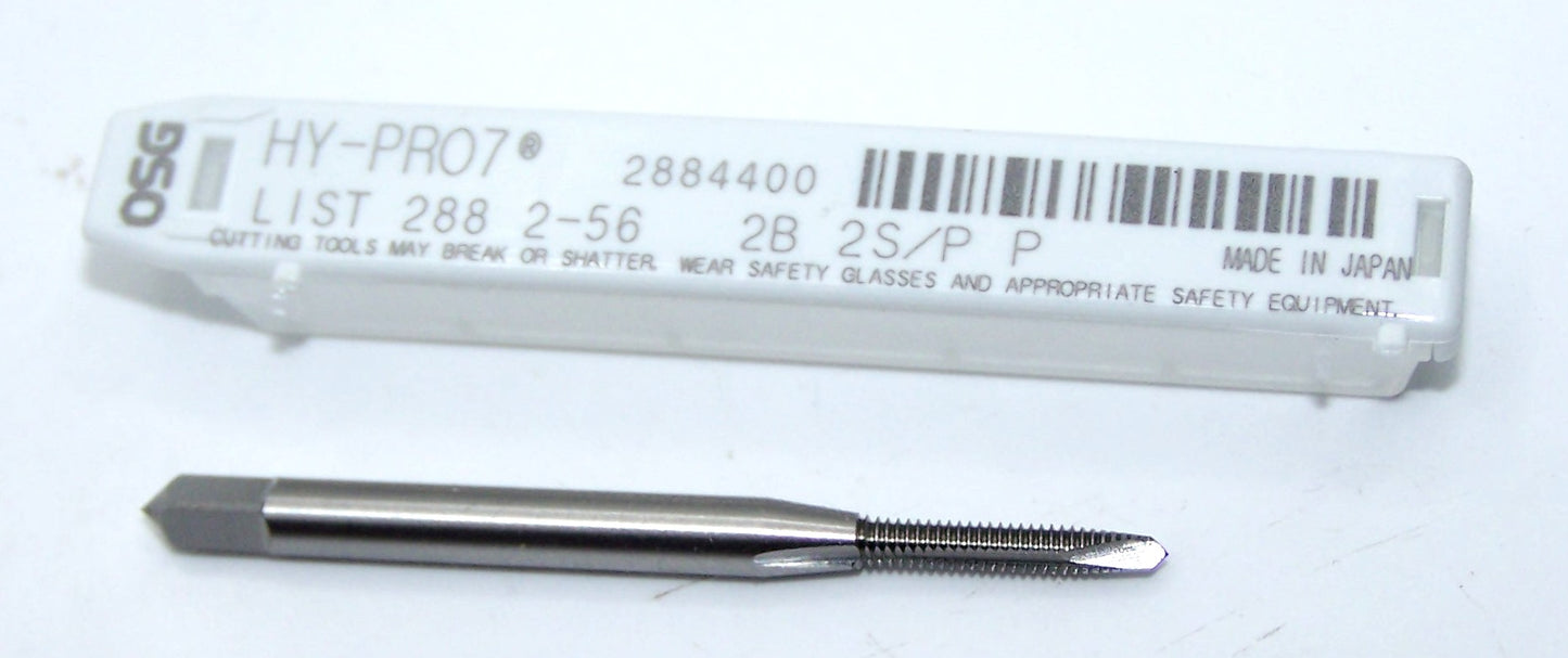 2884400 OSG 2-56 Plug Cut Tap 2 Flute 2B 5P Bright HY-PRO 7