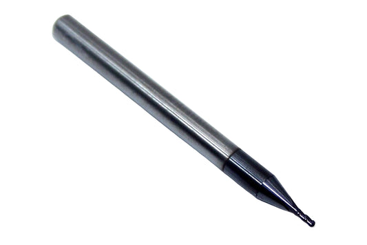 30032 Kyocera SGS 1/32" Carbide 4 Flute End Mill Ball AlTiN Coated .0312" Diameter .0781" Flute 1.50" Overall Length .125" Shank