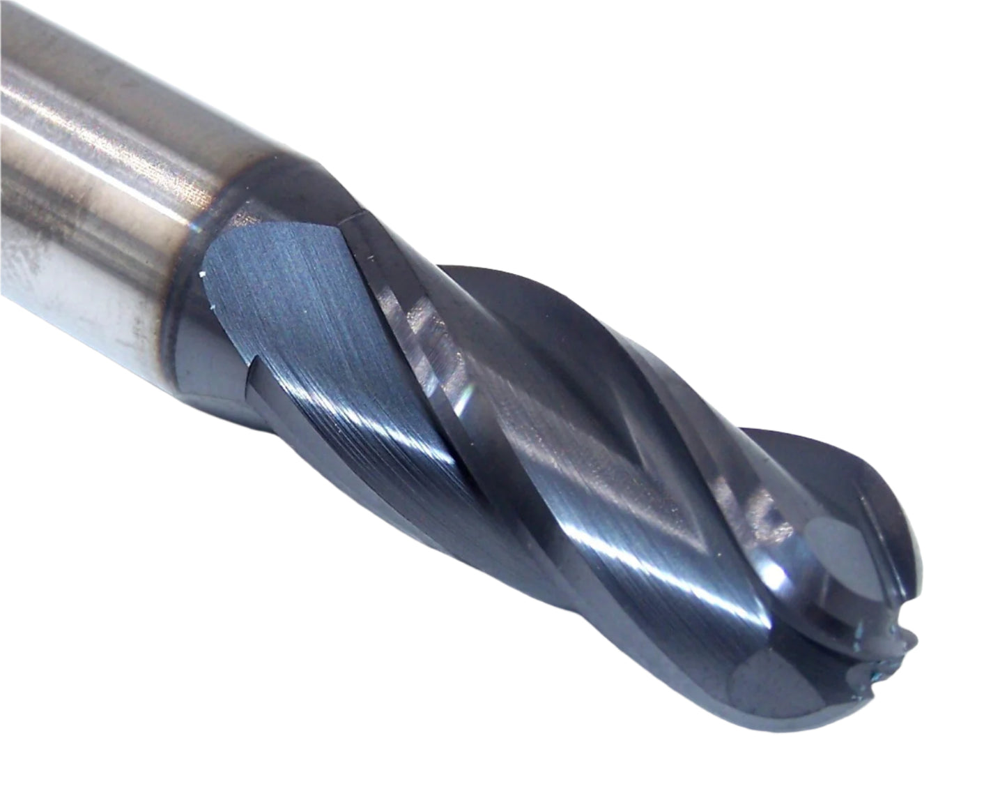 30058 Kyocera SGS 7/16" Carbide 4 Flute End Mill Ball AlTiN Coated .4375" Diameter 1.00" Flute 2.75" Overall Length .438" Shank