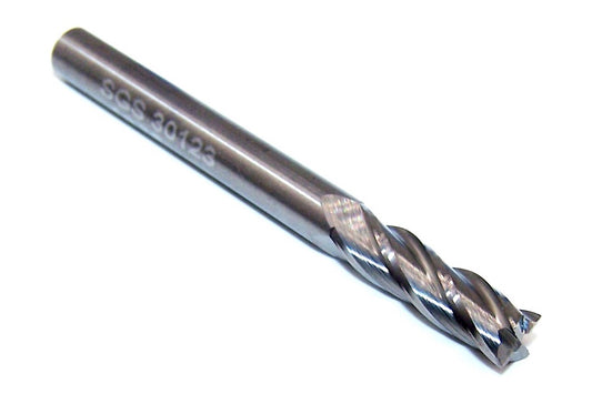 30123 Kyocera SGS 3/16" Carbide End Mill 4 Flute SQ .625"LOC General Purpose .1875" DIA