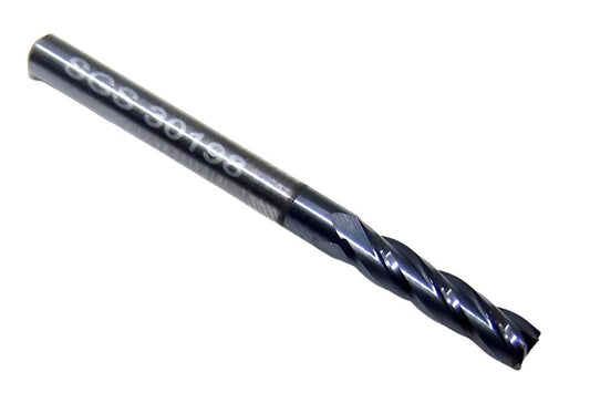 30198 Kyocera SGS 1/8" Carbide End Mill 4 Flute SQ TiAlN .1250" Diameter .500" Flute 1.50" Length .125" Shank