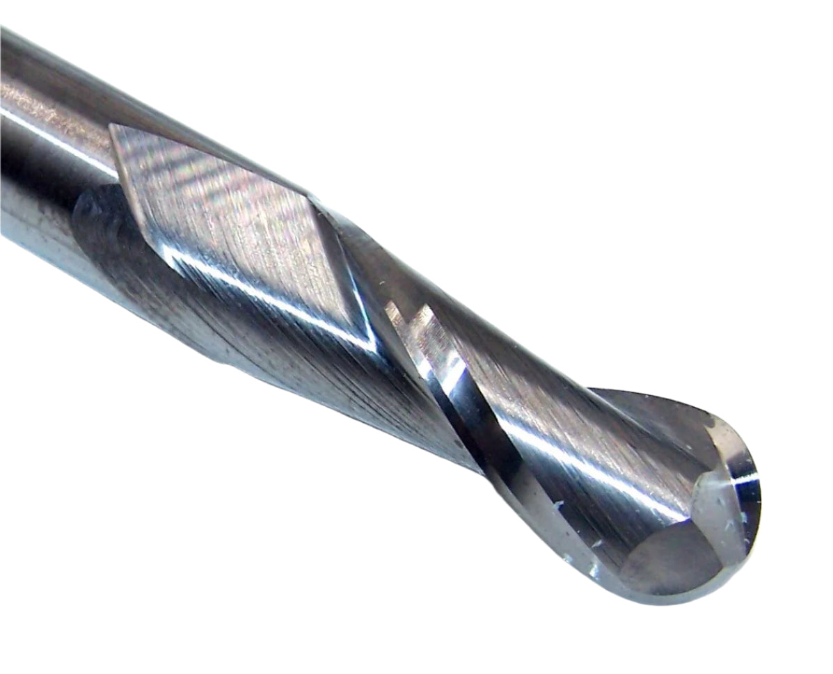 30348 Kyocera SGS 3/8" Carbide 2 Flute End Mill Ball End .375" Diameter 1.00" Flute  2.50" Length .375" Shank