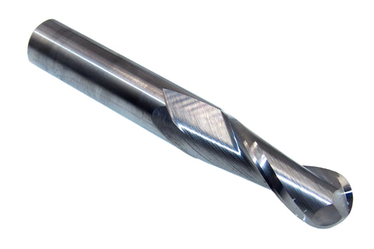 30348 Kyocera SGS 3/8" Carbide 2 Flute End Mill Ball End .375" Diameter 1.00" Flute  2.50" Length .375" Shank