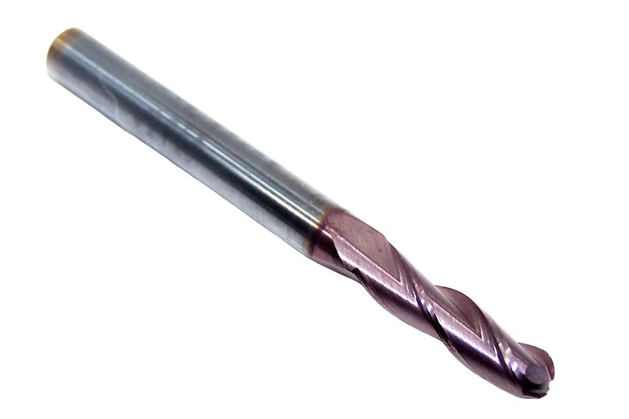 30910 Kyocera SGS 11/64" Carbide 3 Flute End Mill Ball .1719" Diameter .625" Flute 2.0" Length .1875" Shank (7)