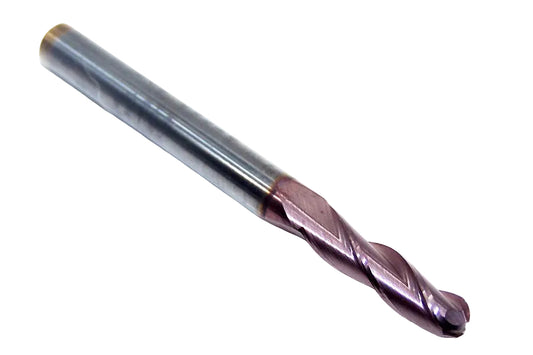 30910 Kyocera SGS 11/64" Carbide 3 Flute End Mill Ball .1719" Diameter .625" Flute 2.0" Length .1875" Shank (7)