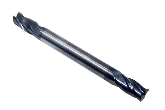 31180 Kyocera SGS 3/16" Carbide End Mill 4 Flute SQ Double End TiAlN .1875 Diameter .375"Flute 2.00" Length .187" Shank