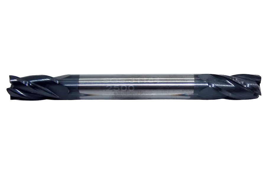 31184 Kyocera SGS 1/4" Carbide 4 Flute End Mill SQ AlTiN Coated .2500" Diameter .500" Flute 2.50" Overall Length .250" Shank - Double Ended