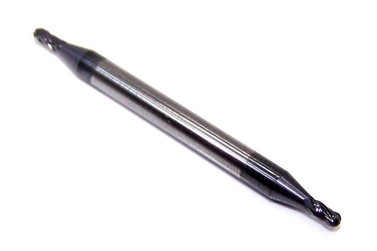 31220 Kyocera SGS 1/16" Carbide 4 Flute End Mill Ball End AlTiN Coated .0625" Diameter .125" Flute 1.50" Overall Length .125" Shank - Double Ended