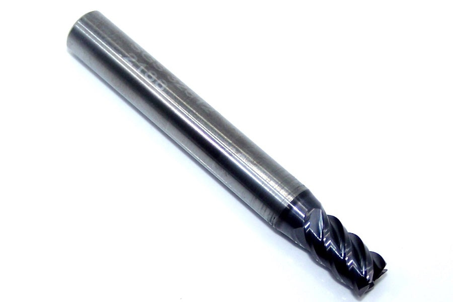 32612 Kyocera SGS 7/32" Carbide 5 Flute End Mill .015" Radius AlTiN Coating  .2188" Diameter .350" Flute 2.00" Length .250" Shank  V-Carb