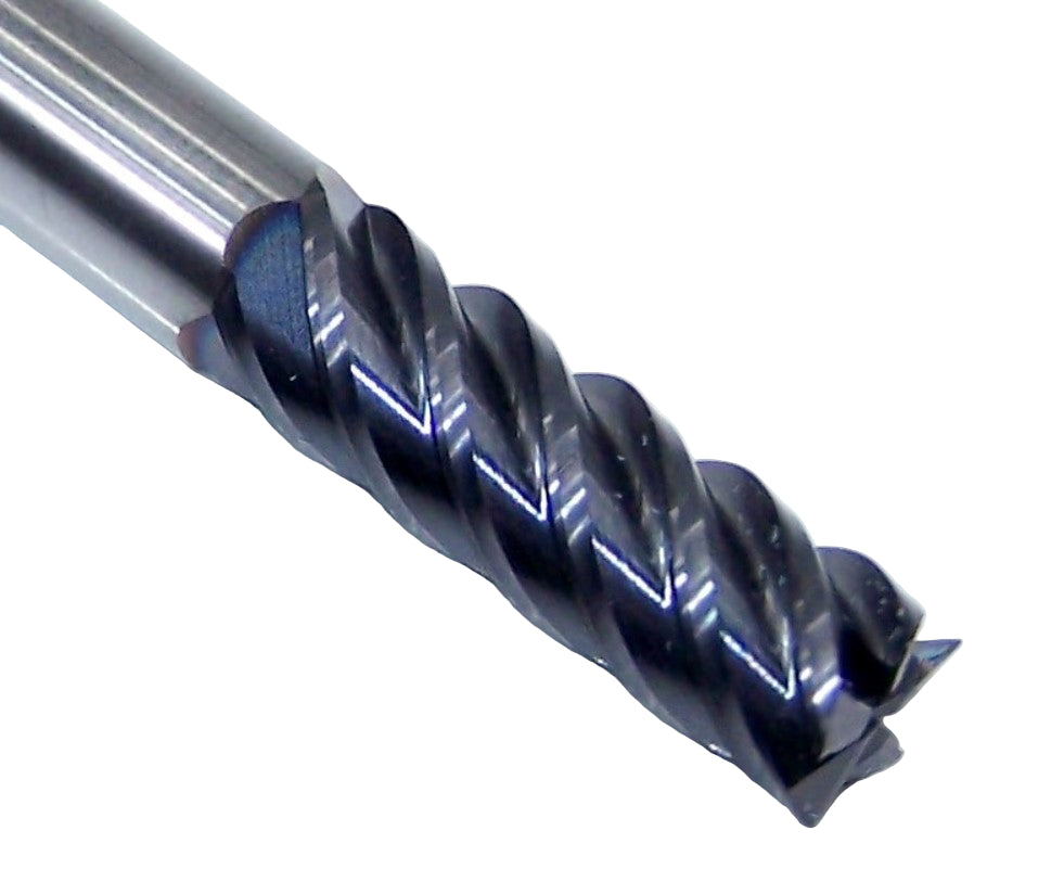 32659 Kyocera SGS 1/4" Carbide 5 Flute End Mill SQ AlTiN Coating  .250" Diameter .750" Flute 2.50" Length .250" Shank  V-Carb