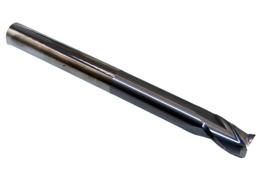 33324 Harvey Tool 3/8" Carbide 3 Flute End Mill 2.00" Long Reach Stub Flute .3750" Diameter .570" Flute 4.00" Length .375" Shank