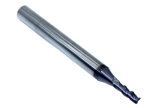 33345 Kyocera SGS 1/8" Carbide 3 Flute End Mill AlTiN Coated  .015" Radius 0.1250" Diameter 0.375" Flute 2.50" Length 0.250" Shank Titan Series