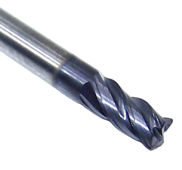 36505 Kyocera SGS 1/8" Carbide 4 Flute End Mill .015" Radius .125" Diameter .250" Flute1.50" Length .125" Shank  Z-Carb