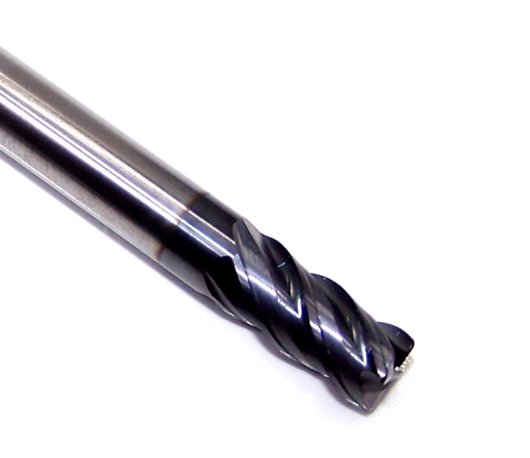 36570 Kyocera SGS 1/4" Carbide 4 Flute End Mill .020" Radius .250" Diameter .500" Flute 2.50" Length .250" Shank  Z-Carb HTA