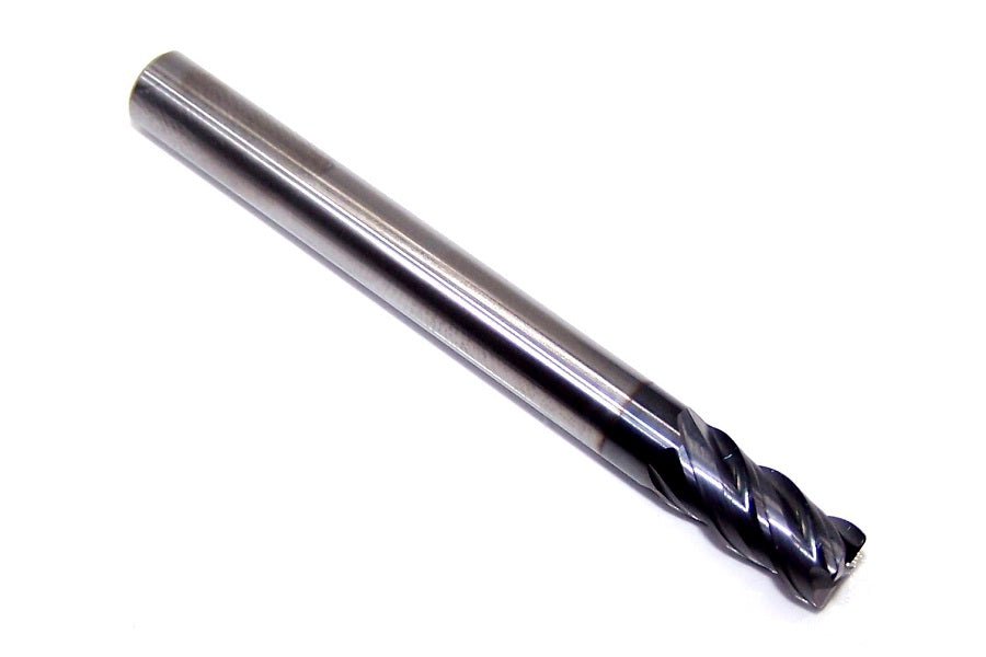 36570 Kyocera SGS 1/4" Carbide 4 Flute End Mill .020" Radius .250" Diameter .500" Flute 2.50" Length .250" Shank  Z-Carb HTA