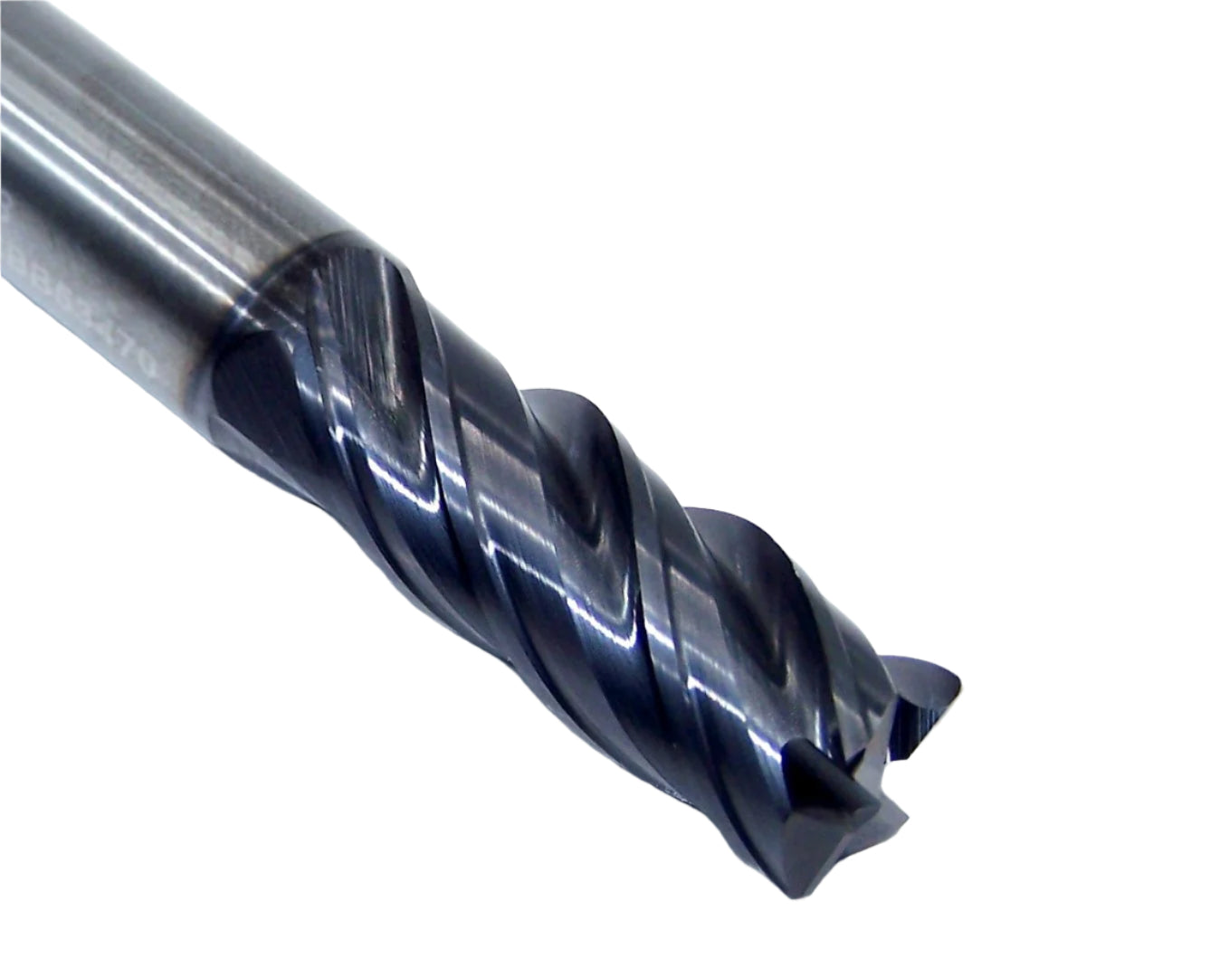 36618 Kyocera SGS 1/2" Carbide 4 Flute End Mill .030" Radius .500" Diameter 1.25" Flute 3.25" Length .500" Shank  Z-Carb HTA
