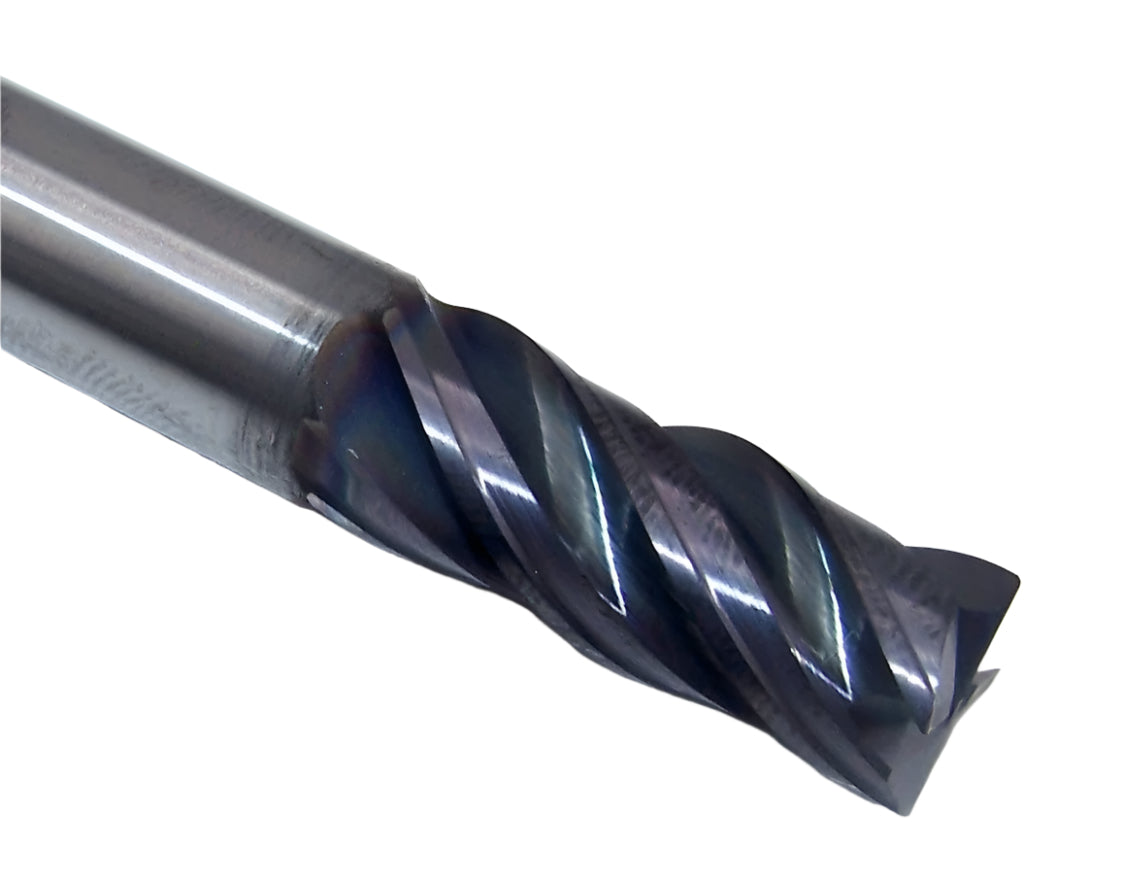 36725 Kyocera SGS 3/8" Carbide 4 Flute End Mill .015" Radius .375" Diameter 0.875" Flute 2.50" Length .375" Shank  Z-Carb ZAP