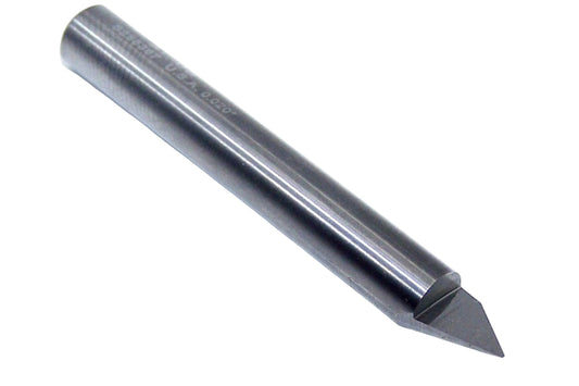 37-05 Onsrud 60° Carbide Tip V Groove Router Bit .020" Tip .250" Diameter .500" Flute 2.00" Length .250" Shank