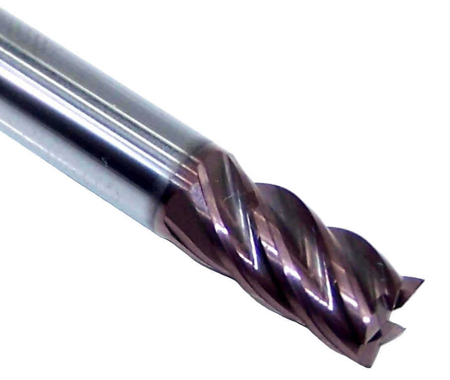 37011 Kyocera SGS 1/4" Carbide 5 Flute End Mill Square .250" Diameter 0.500" Flute 2.50" Length .250" Shank  Z-Carb HPR