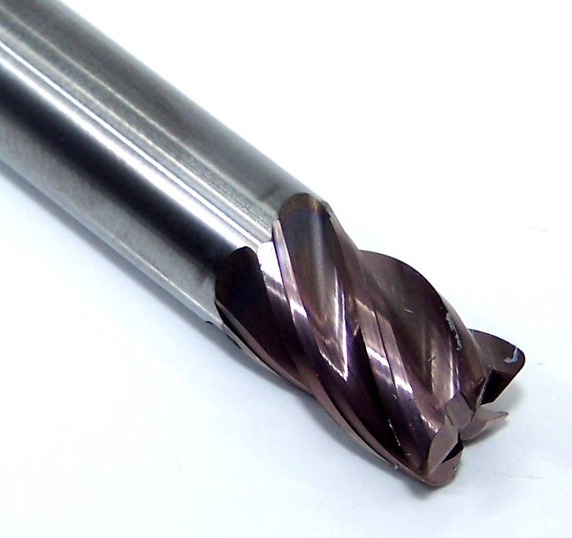 37020 Kyocera SGS 3/8" Carbide 5 Flute End Mill .030" Radius .375" Diameter 0.500" Flute 2.50" Length .375" Shank  Z-Carb-HPR